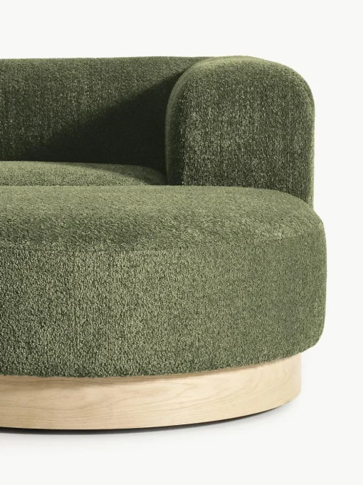 Modulaire hoekbank Natalie van teddy-bouclé