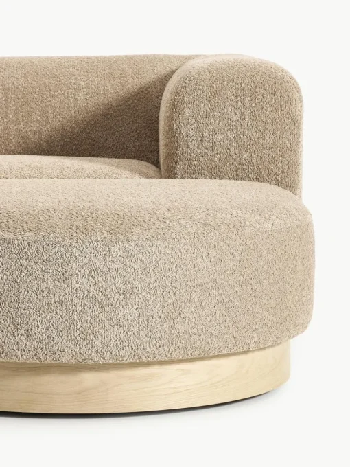 Modulaire hoekbank Natalie van teddy-bouclé