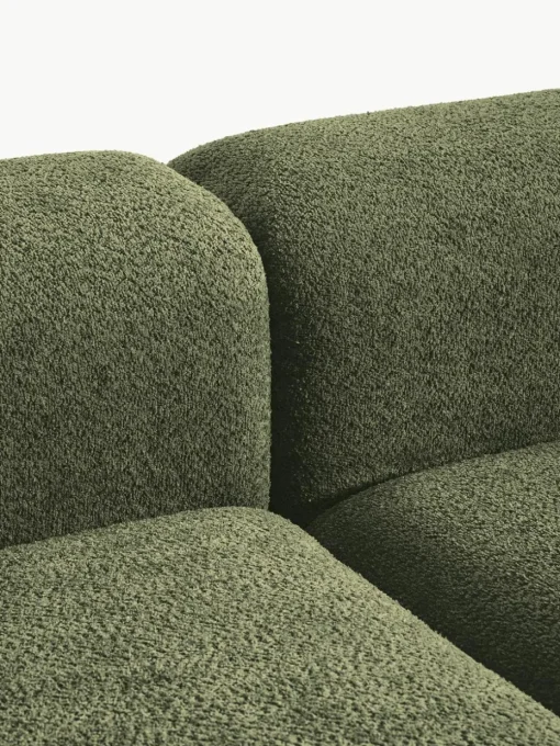 Modulaire hoekbank Natalie van teddy-bouclé