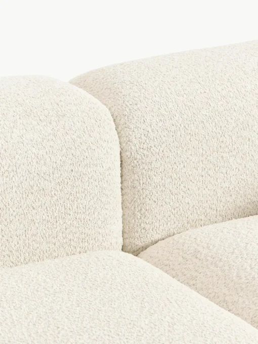 Modulaire hoekbank Natalie van teddy-bouclé