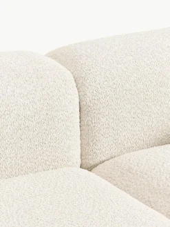 Modulaire hoekbank Natalie van teddy-bouclé