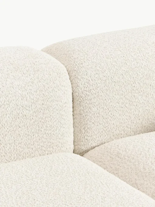 Modulaire hoekbank Natalie van teddy-bouclé