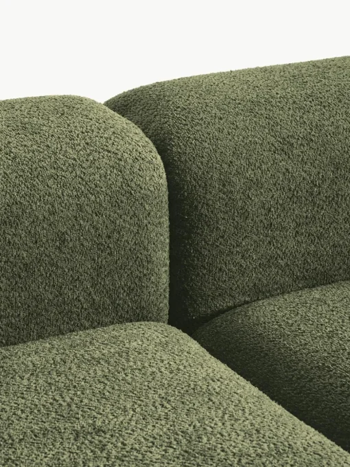 Modulaire hoekbank Natalie van teddy-bouclé