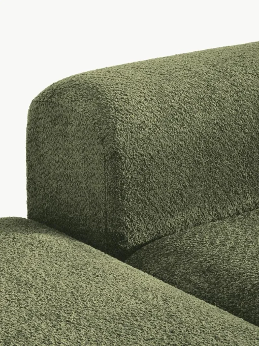 Modulaire hoekbank Natalie van teddy-bouclé