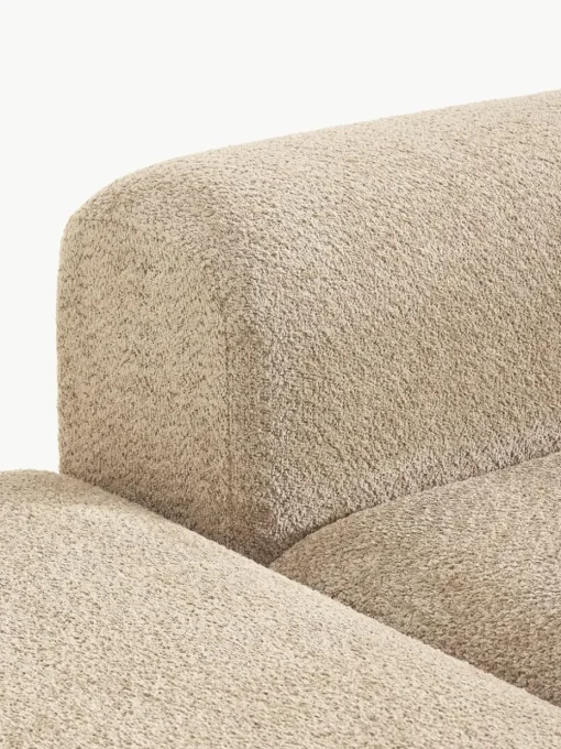 Modulaire hoekbank Natalie van teddy-bouclé