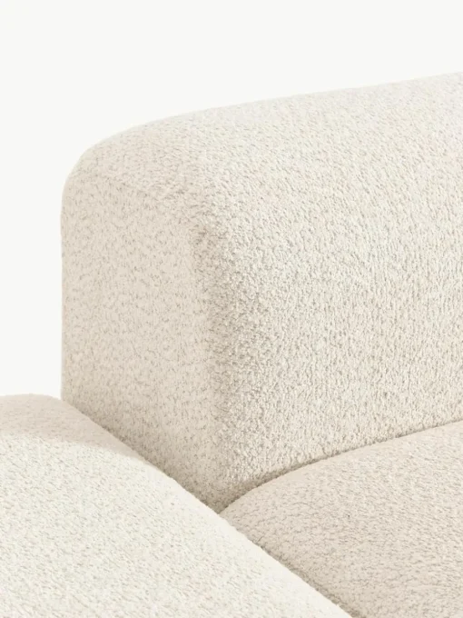 Modulaire hoekbank Natalie van teddy-bouclé