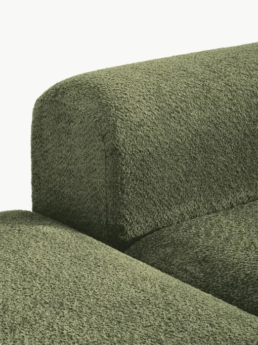 Modulaire hoekbank Natalie van teddy-bouclé