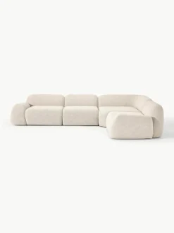 Modulaire hoekbank Wolke (4-zits) van bouclé