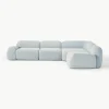Modulaire hoekbank Wolke (4-zits) van bouclé