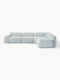 Modulaire hoekbank Wolke (4-zits) van bouclé