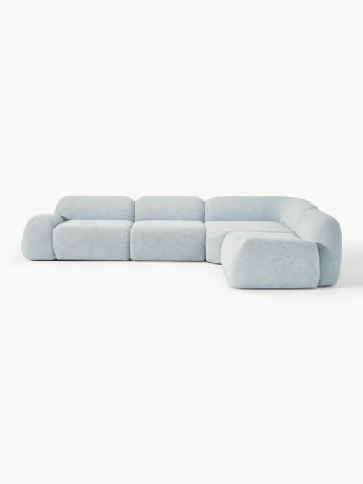 Modulaire hoekbank Wolke (4-zits) van bouclé
