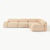 Modulaire hoekbank Wolke (4-zits) van bouclé