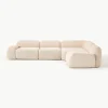 Modulaire hoekbank Wolke (4-zits) van bouclé