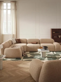 Modulaire hoekbank Wolke (4-zits) van bouclé