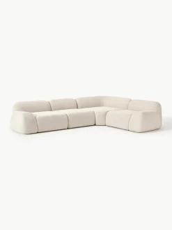 Modulaire hoekbank Wolke (4-zits) van bouclé