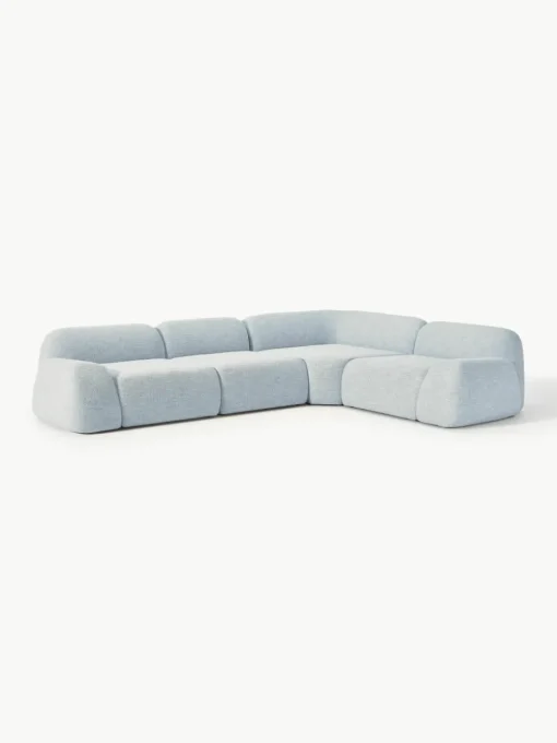 Modulaire hoekbank Wolke (4-zits) van bouclé