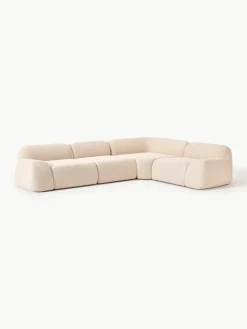 Modulaire hoekbank Wolke (4-zits) van bouclé