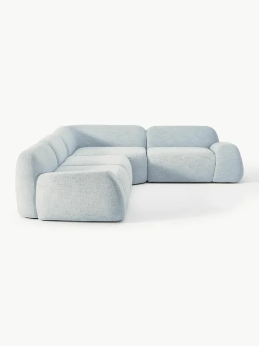 Modulaire hoekbank Wolke (4-zits) van bouclé