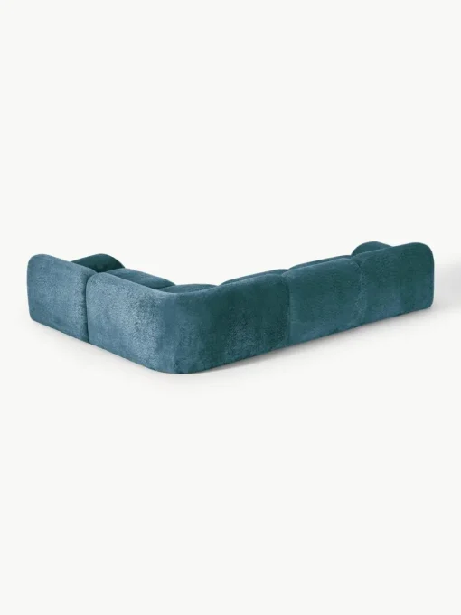 Modulaire hoekbank Wolke (4-zits) van teddy bouclé