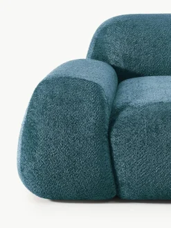 Modulaire hoekbank Wolke (4-zits) van teddy bouclé