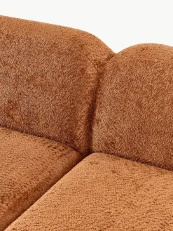 Modulaire hoekbank Wolke (4-zits) van teddy-bouclé