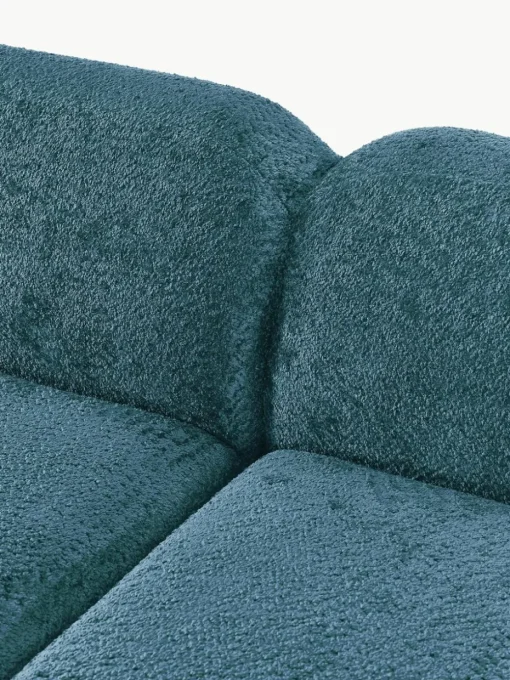 Modulaire hoekbank Wolke (4-zits) van teddy bouclé