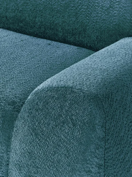 Modulaire hoekbank Wolke (4-zits) van teddy bouclé