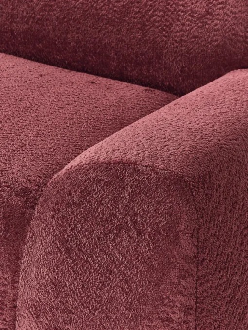 Modulaire hoekbank Wolke (4-zits) van teddy-bouclé