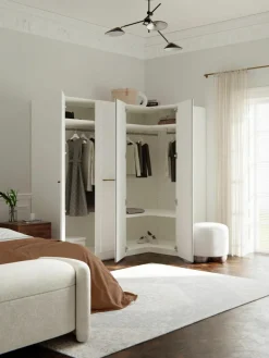 Modulaire hoekkast Charlotte, 215 cm breed, diverse varianten