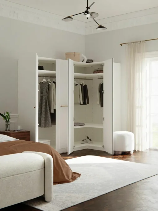 Modulaire hoekkast Charlotte, 215 cm breed, diverse varianten