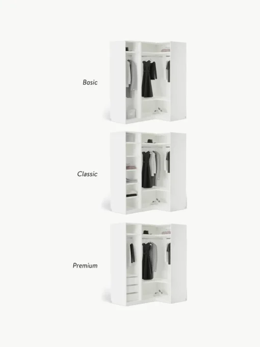 Modulaire hoekkast Charlotte, 165 cm breed, diverse varianten