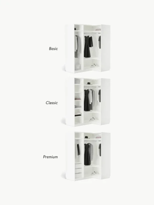 Modulaire hoekkast Leon, 165 cm breed, diverse varianten