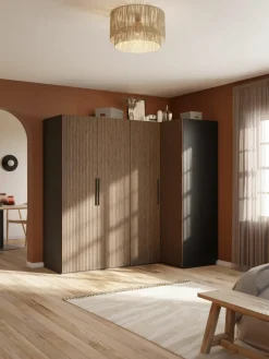 Modulaire hoekkast Simone, 215 cm breed, diverse varianten