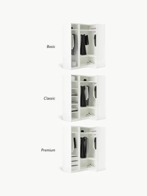 Modulaire hoekkast Simone, 165 cm breed, diverse varianten