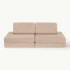 Modulaire kinderbank Mila van fluweel, handgemaakt