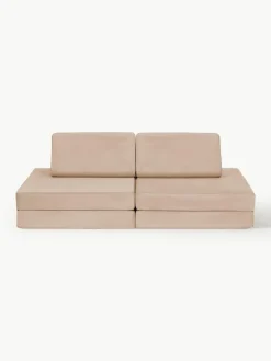 Modulaire kinderbank Mila van fluweel, handgemaakt