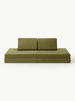 Modulaire kinderbank Mila van fluweel, handgemaakt