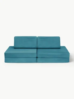 Modulaire kinderbank Mila van fluweel, handgemaakt