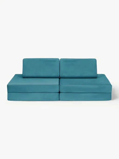 Modulaire kinderbank Mila van fluweel, handgemaakt