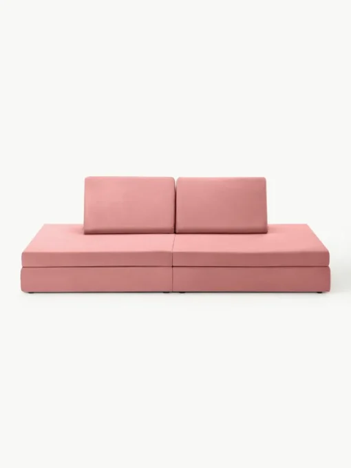 Modulaire kinderbank Mila van fluweel, handgemaakt