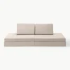 Modulaire kinderbank Mila van fluweel, handgemaakt