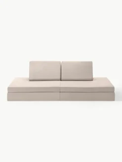 Modulaire kinderbank Mila van fluweel, handgemaakt