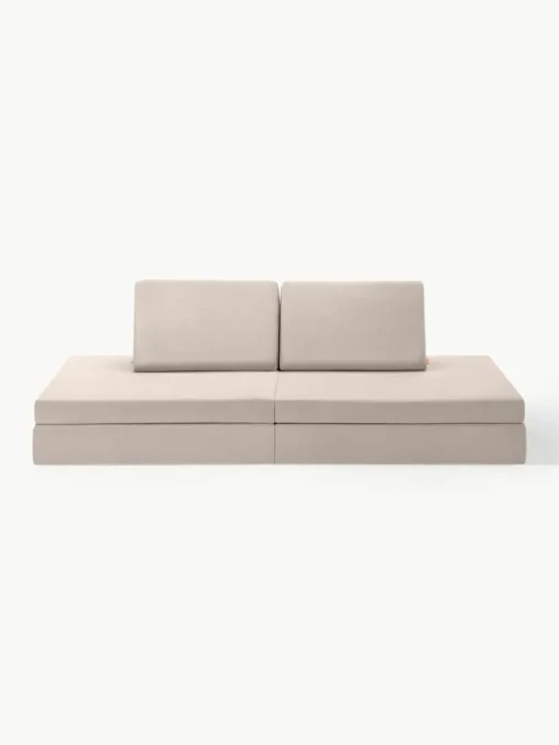 Modulaire kinderbank Mila van fluweel, handgemaakt