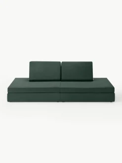 Modulaire kinderbank Mila van fluweel, handgemaakt
