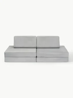 Modulaire kinderbank Mila van fluweel, handgemaakt