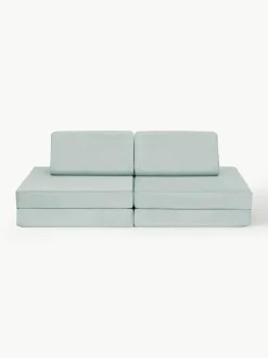 Modulaire kinderbank Mila van fluweel, handgemaakt
