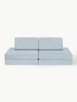Modulaire kinderbank Mila van fluweel, handgemaakt