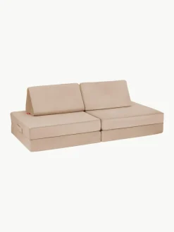 Modulaire kinderbank Mila van fluweel, handgemaakt