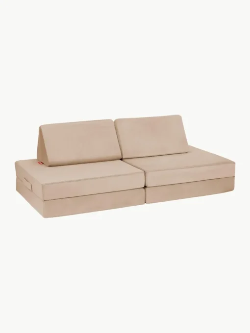 Modulaire kinderbank Mila van fluweel, handgemaakt