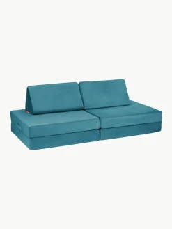 Modulaire kinderbank Mila van fluweel, handgemaakt